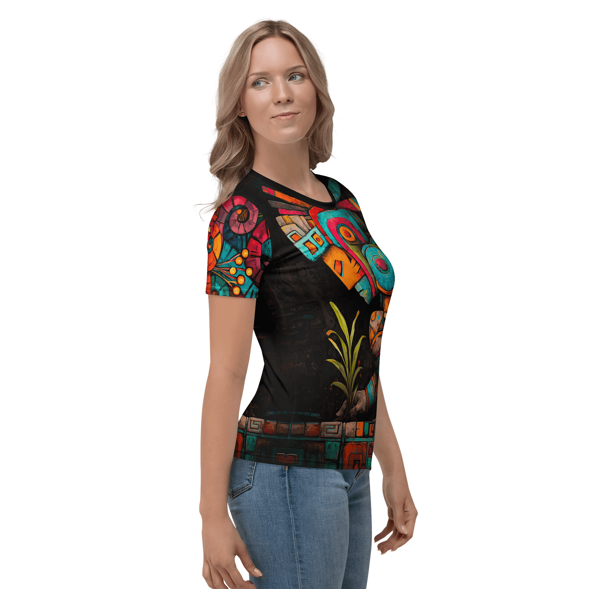 Glyph Guardian – Women’s All-Over Print Tee product image (5)