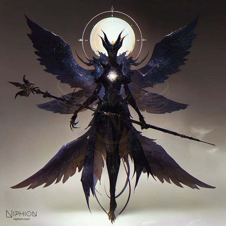 High-Resolution Digital Art – Abyssal Seraph, Character Design #2 product image (1)
