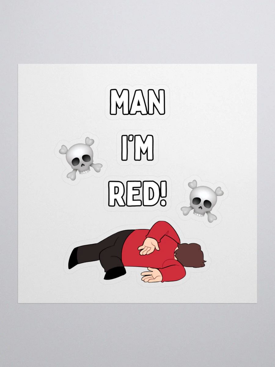 'Man I'm Red!' Kiss Cut Stickers product image (2)