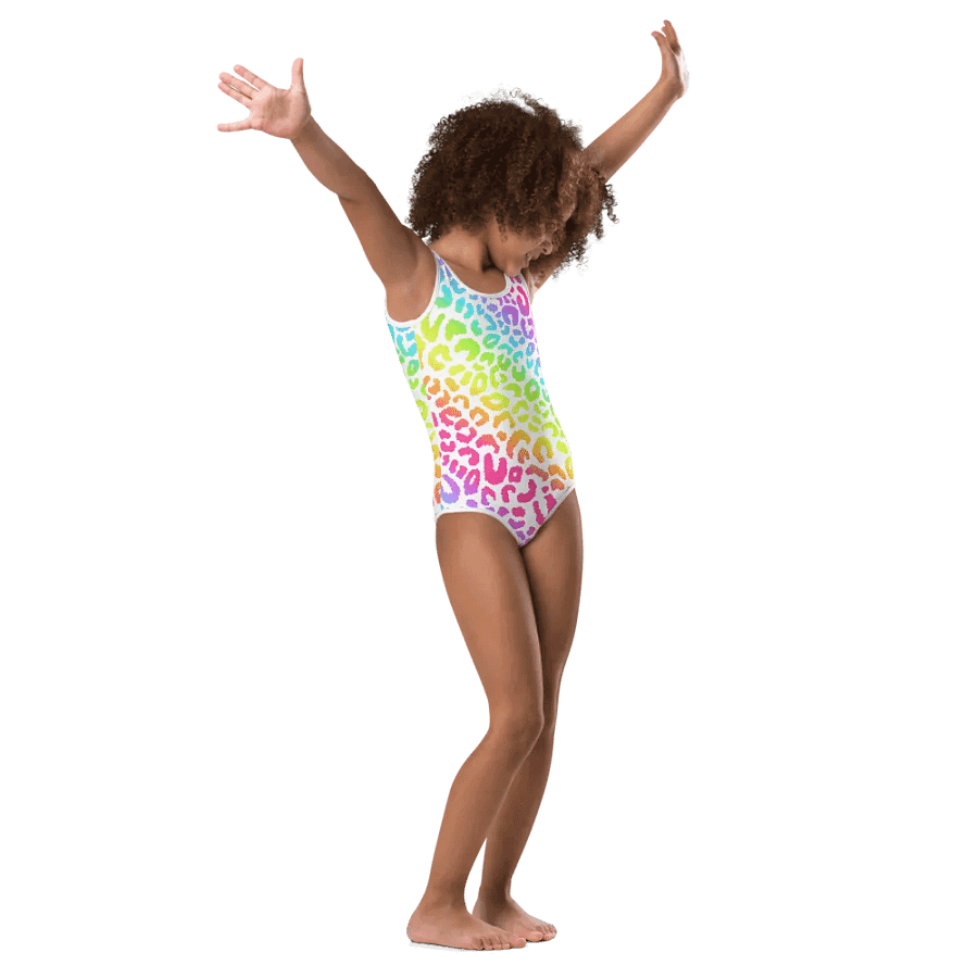 Colorful Swimsuit for Girls, White, Leopard Collection product image (2)