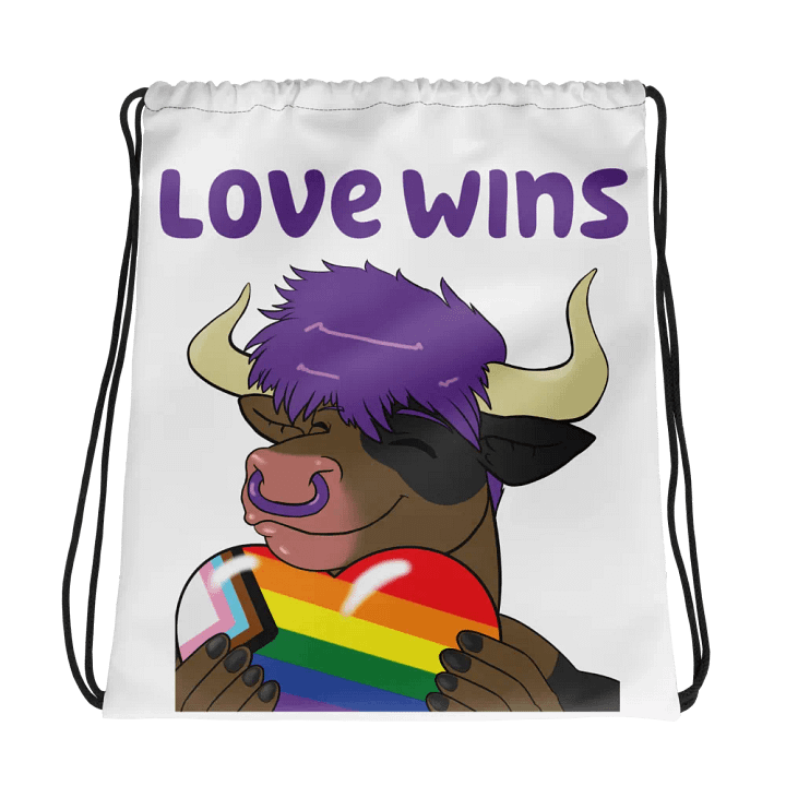 "Love Wins" Drawstring Bag product image (1)