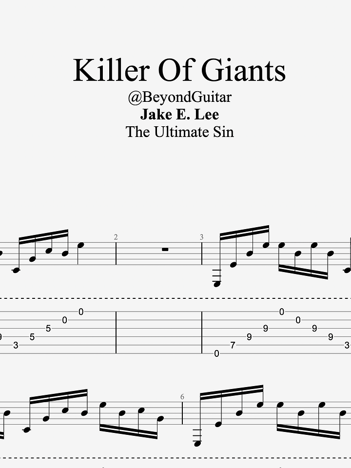 Killer of Giants tabs product image (1)