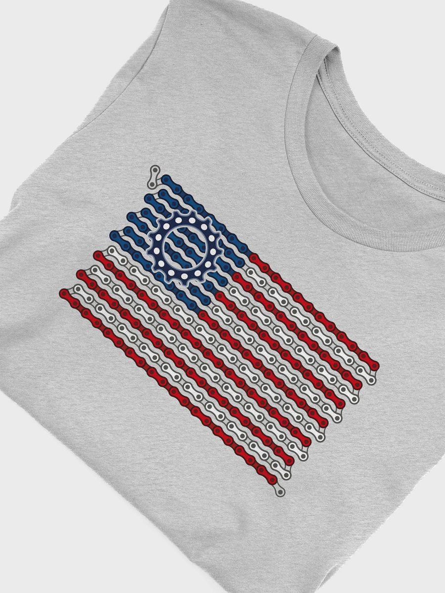 USA Betsy Ross Bike Chain Flag on Light Color Supersoft Tee product image (7)