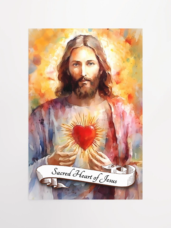 The Sacred Heart Of Jesus Symbol Of Divine Love And Mercy Catholic Religious Matte Poster product image (2)