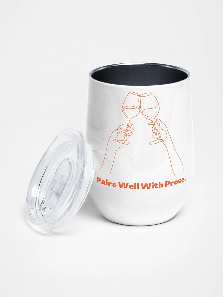 Wine Tumbler "Pairs Well With Prose" Orange product image (1)