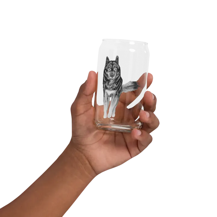 Wolf Drawing Glass Can Cup product image (32)