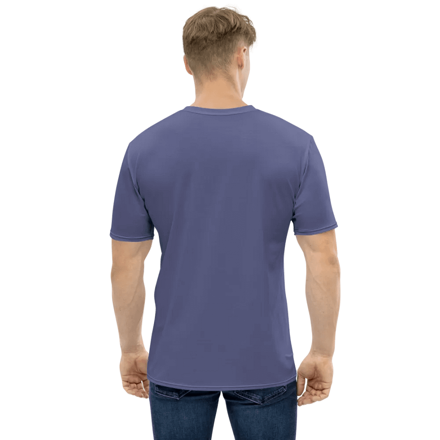 Plain Dark Purple Soft Summer Men's Crewneck Polyester Heavyweight Premium T-Shirt by Treasure Pie product image (3)
