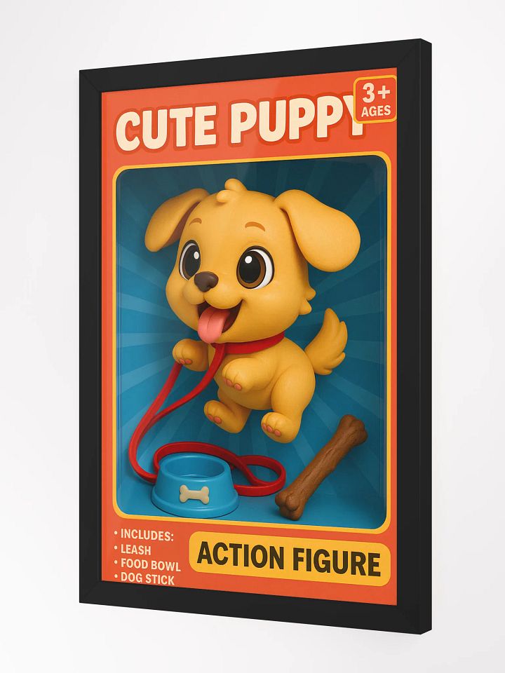 Cute Puppy Playtime Action Figure Wall Art product image (5)
