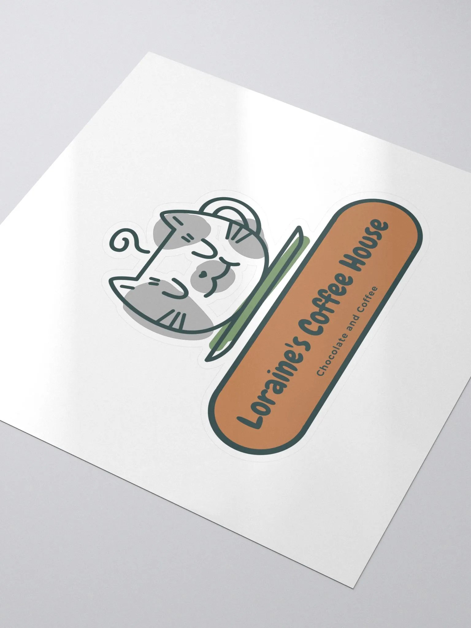 Loraine's Kitty Coffee Small Sticker product image (3)