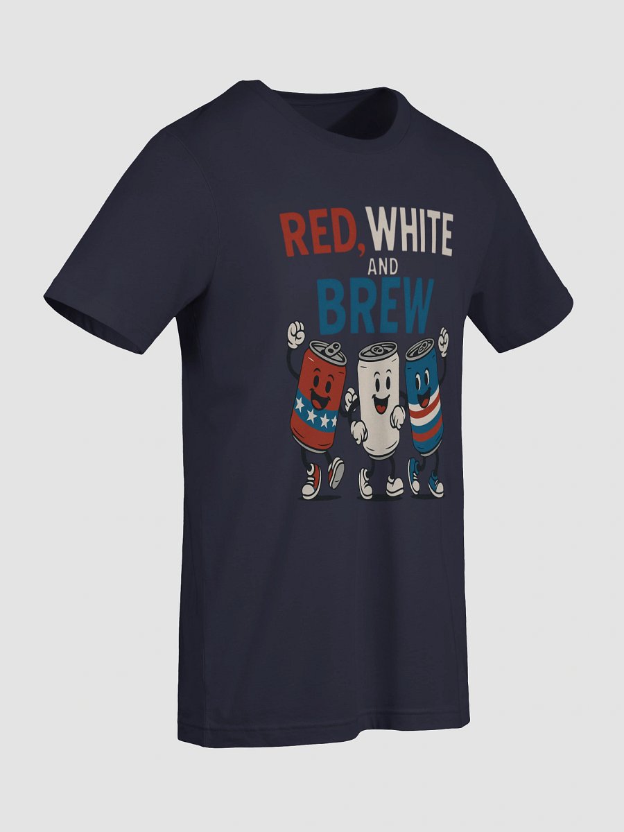 Red White and Brew 4th of July T-Shirt - Patriotic Beer & Soda Cans product image (36)
