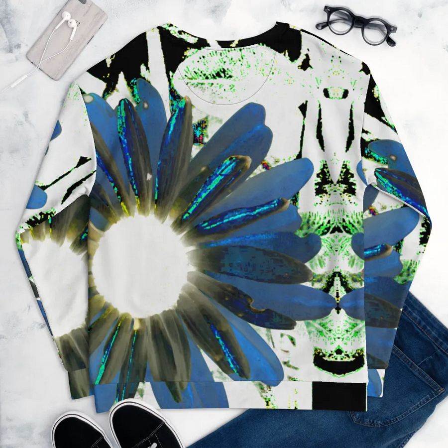 Cool Abstract Daisy Flowers Unisex All Over Print Sweatshirt product image (10)