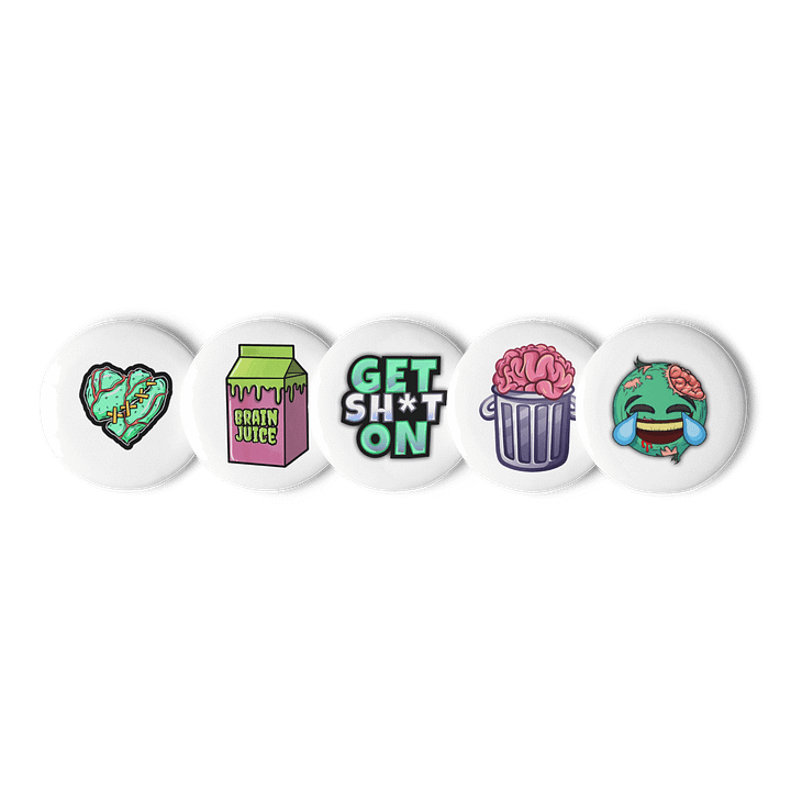 KillrZombie Emote Pin Buttons Set 1 product image (1)