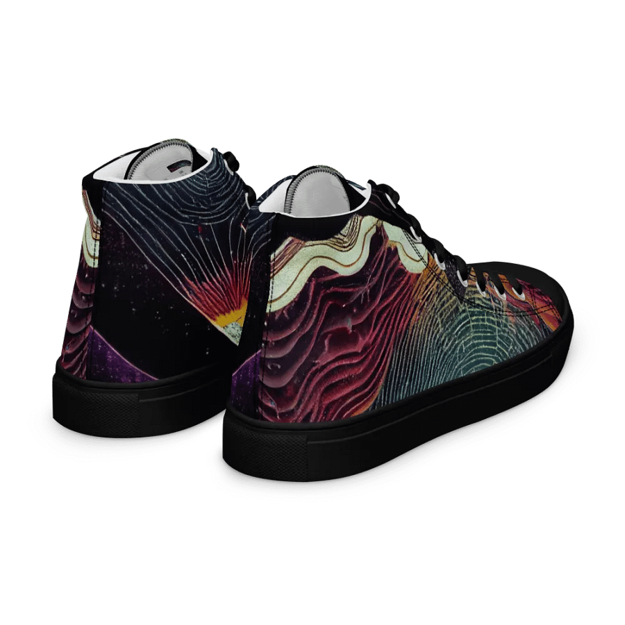 Cosmic Wave Men's premium canvas High Tops product image (7)