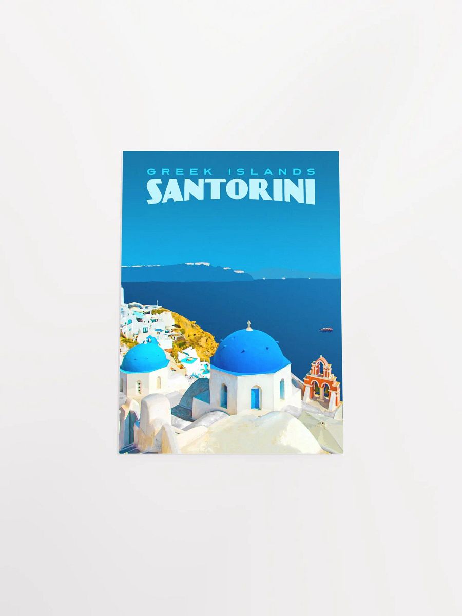 Vintage-Style Santorini Travel Poster product image (36)