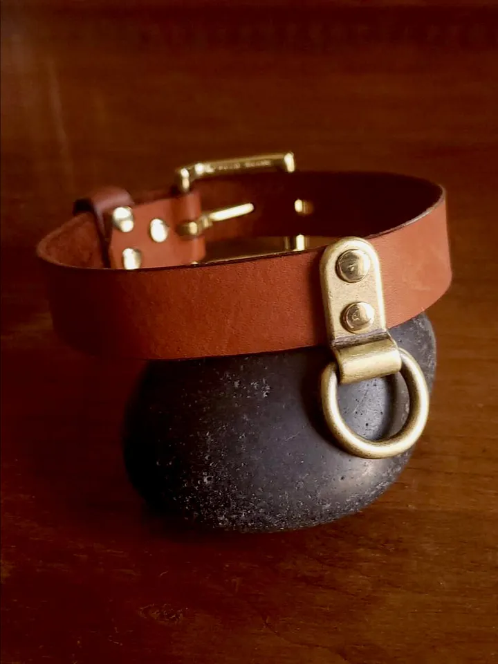 Brown and brass collar (custom order) product image (2)