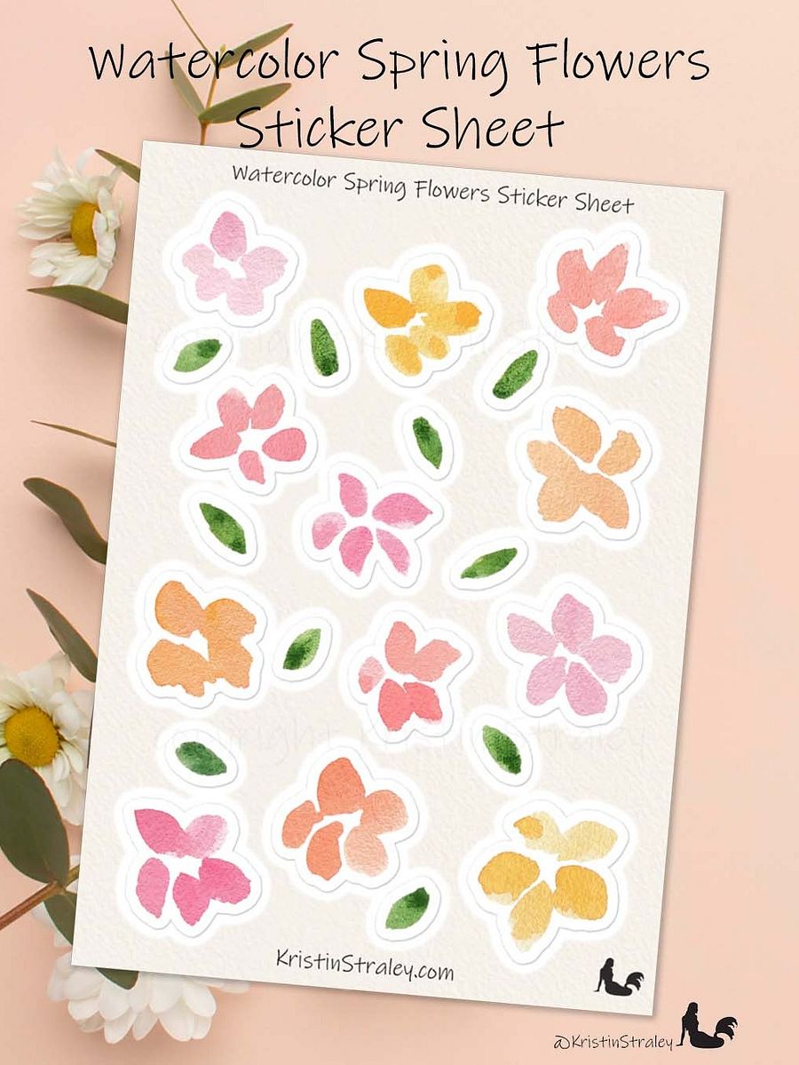 Spring Flowers Sticker Sheet product image (1)