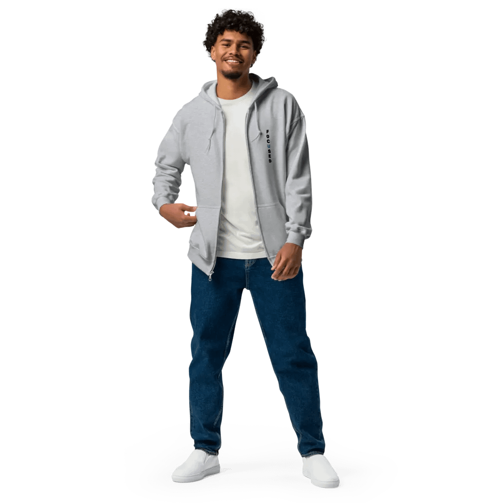 FOCUSED Zip Hoodie (Grey) product image (6)