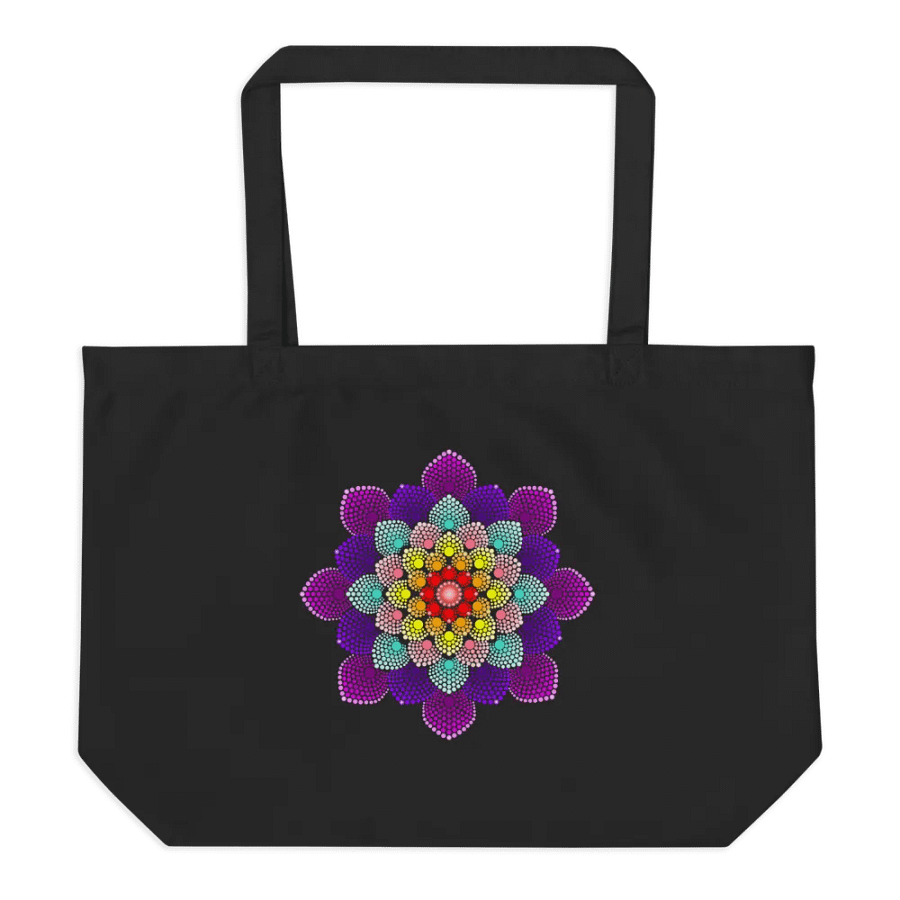 Colorful Dot Mandala Organic Cotton Tote product image (4)