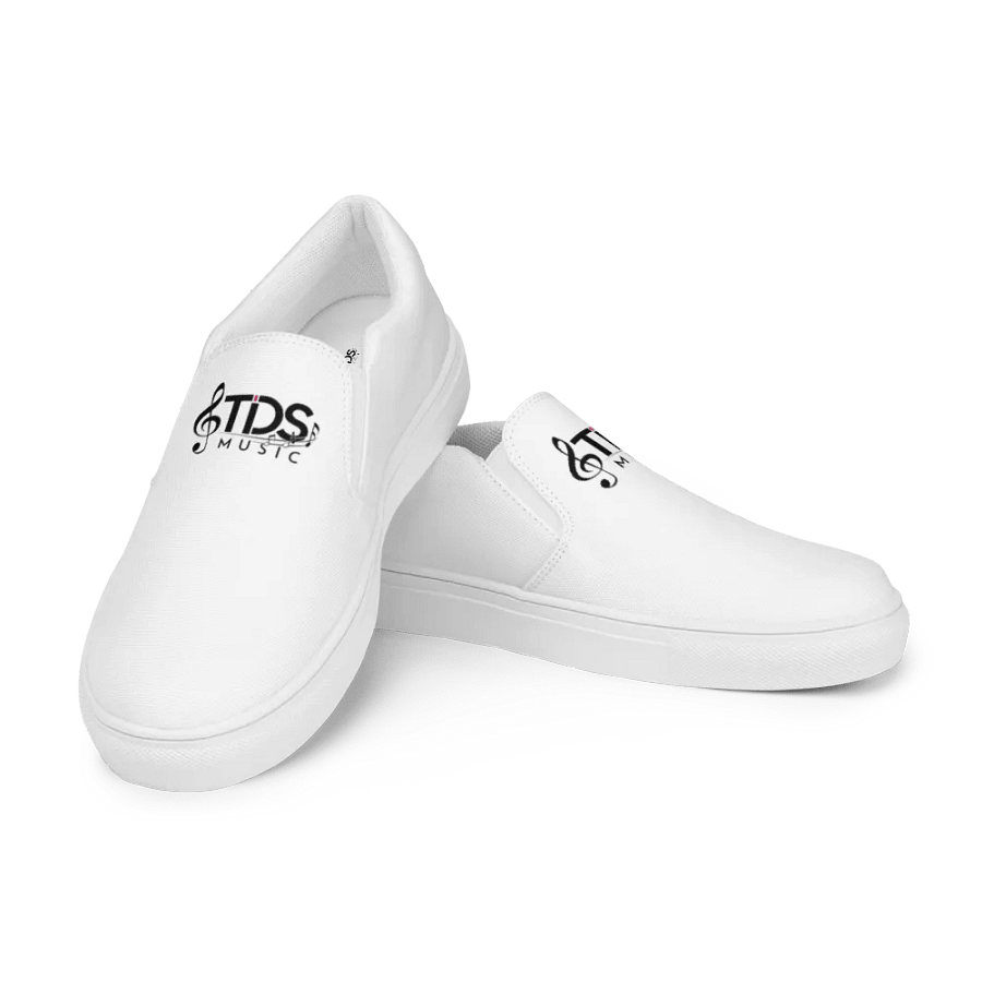 Exclusive TDS Music Design Men's White Canvas Slip-On Shoes - Handmade for Comfort and Style product image (11)