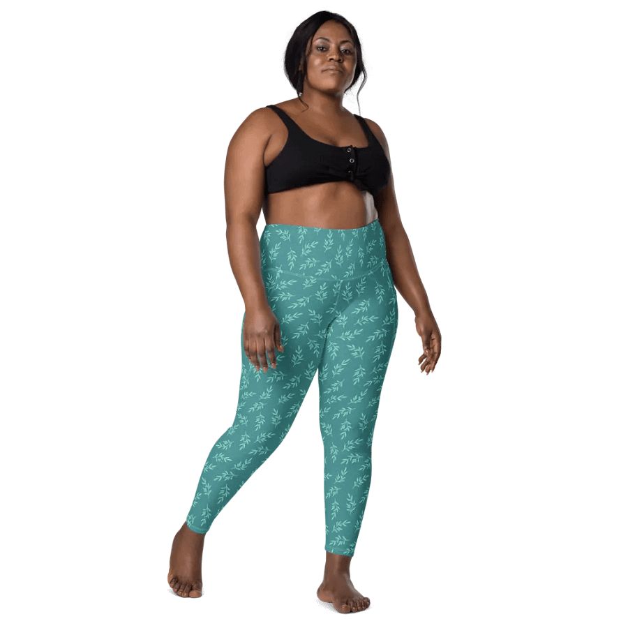 Turq All-Over Print Leggings with Pockets product image (5)