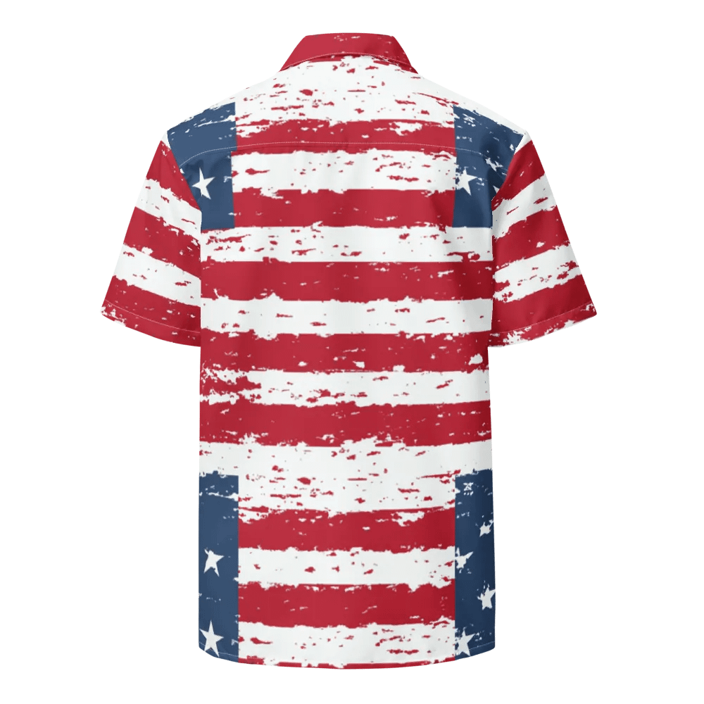Geaux 31 - Vintage Flag Pattern Hawaiian Style Shirt product image (8)