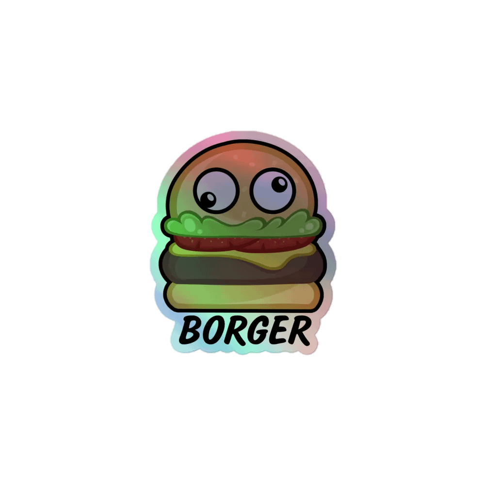 Holographic Borger Sticker product image (1)