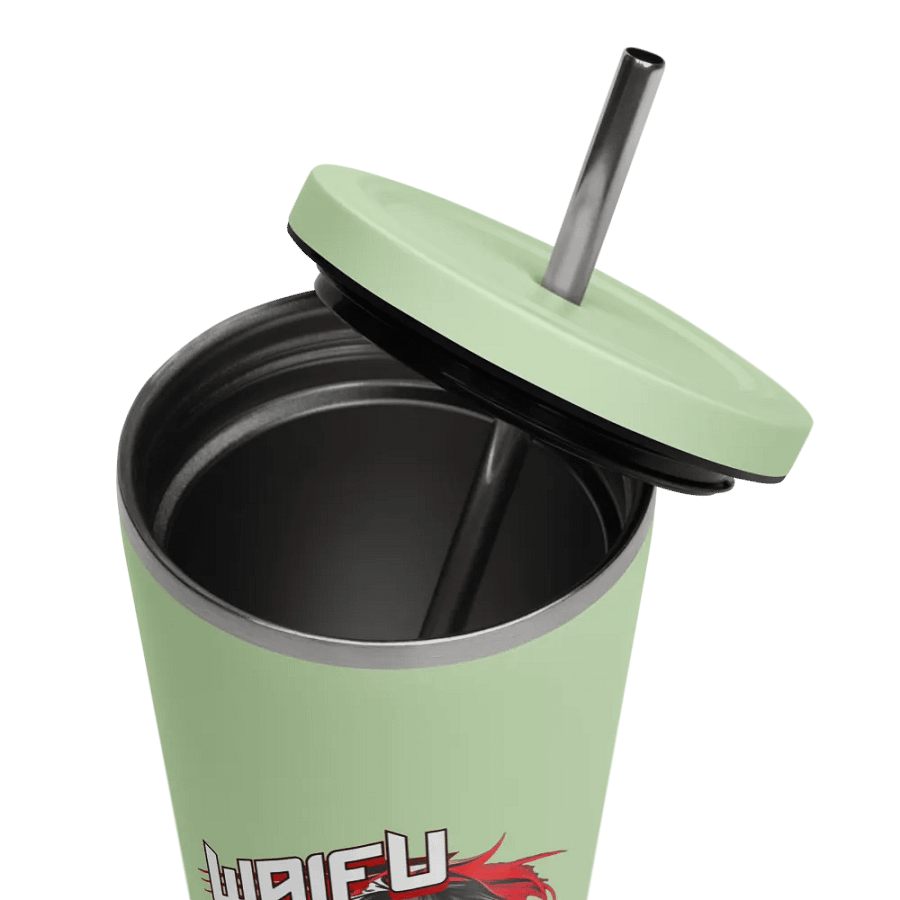 Waifu Boss 20 oz Tumbler Cup - Mint - Insulated Tumbler with a Straw v1 product image (11)