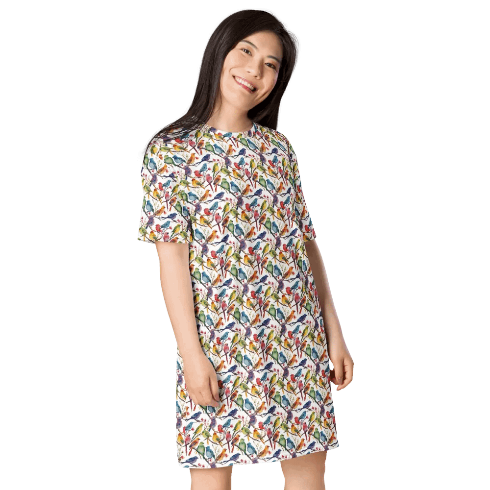 Multi Coloured Birds Dress product image (8)
