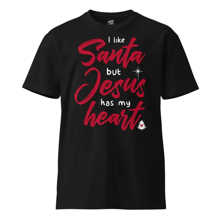 I Like Santa But Jesus Has My Heart T-Shirt product image (1)
