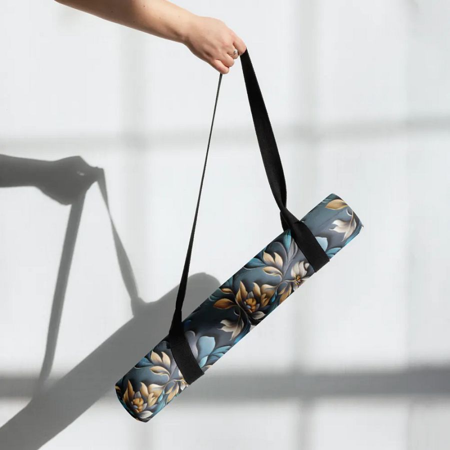 Yoga Mat - Sculpted Floral Pattern product image (8)