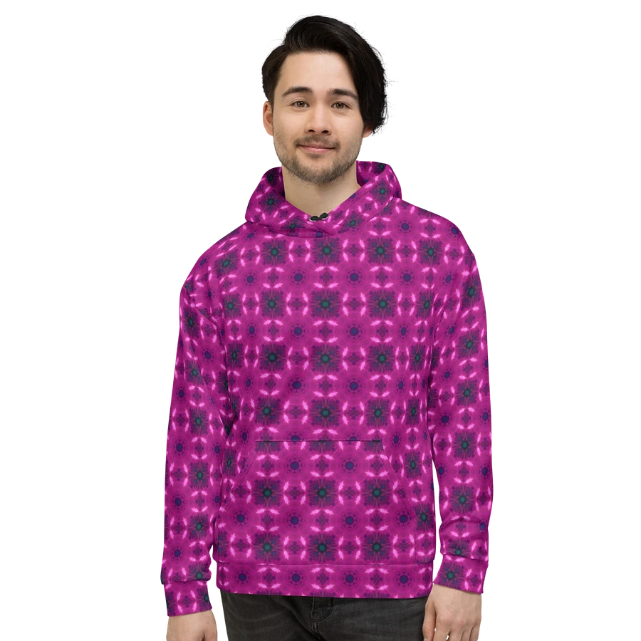 Abstract Raspberry Modern Pattern Unisex All Over Hoodie product image (7)