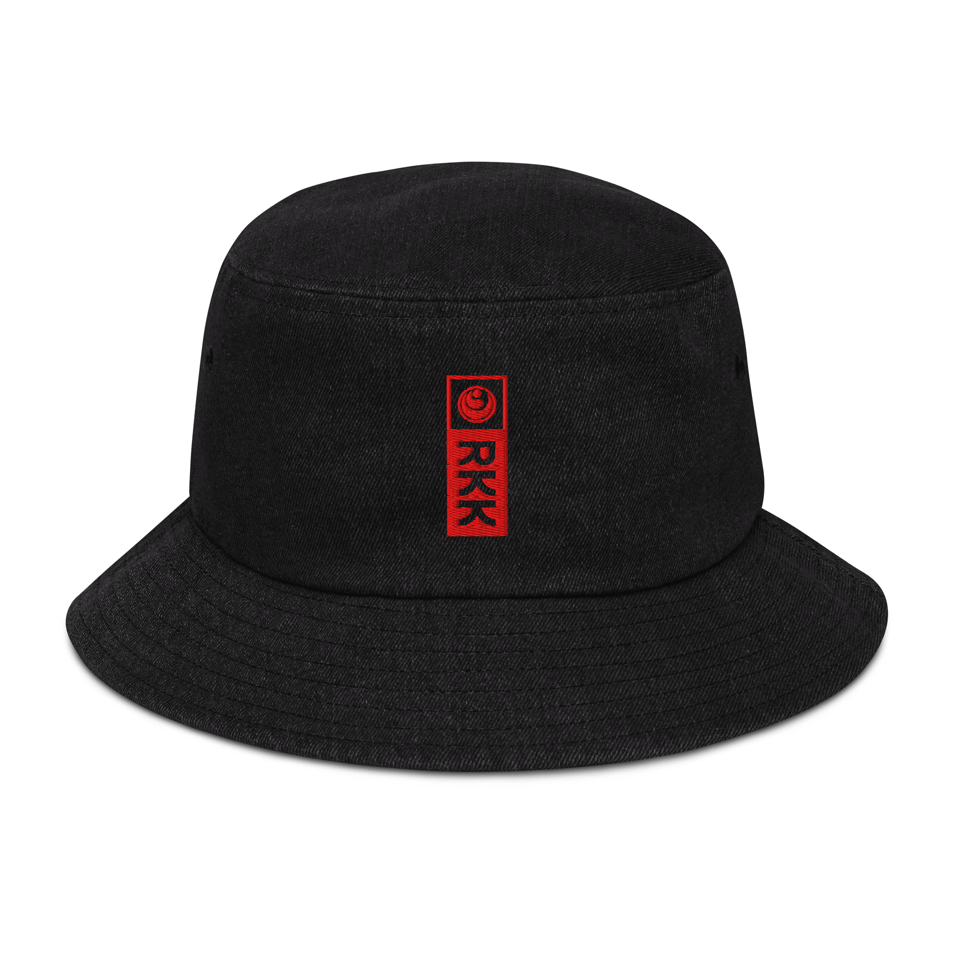 Black Denim Bucket Hat, Embroidered RKK Logo product image (1)