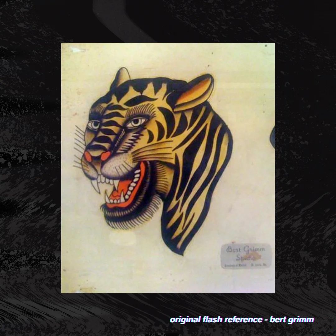 Bert Grimm Traditional Tiger with Folk Art Frame Pattern product image (3)