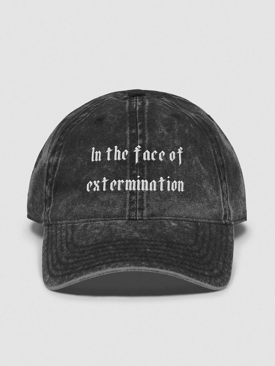 In the Face of Extermination Vintage Wash Dad Hat product image (1)