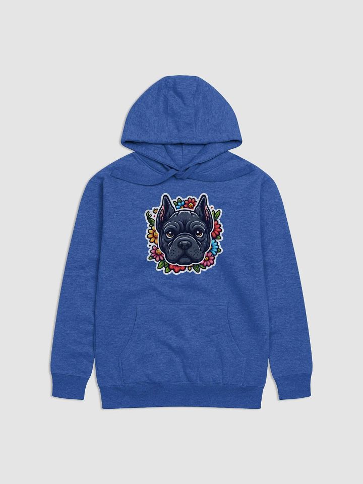 Cozy Black Cane Corso with Vibrant Flowers Hoodie – Stylish Dog Lover Design product image (21)