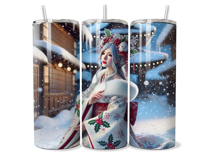 Winter Elegance Geisha Tumbler - 20oz Stainless Steel product image (1)