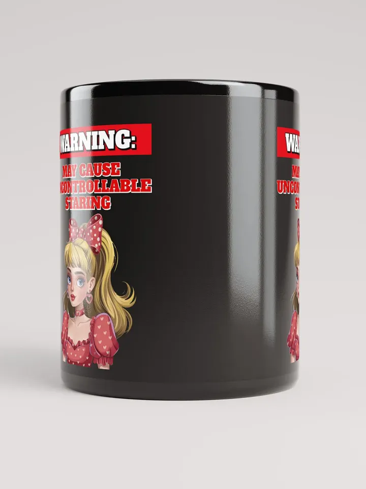 Warning: May Cause Uncontrollable Staring - Funny Black Coffee Mug product image (2)