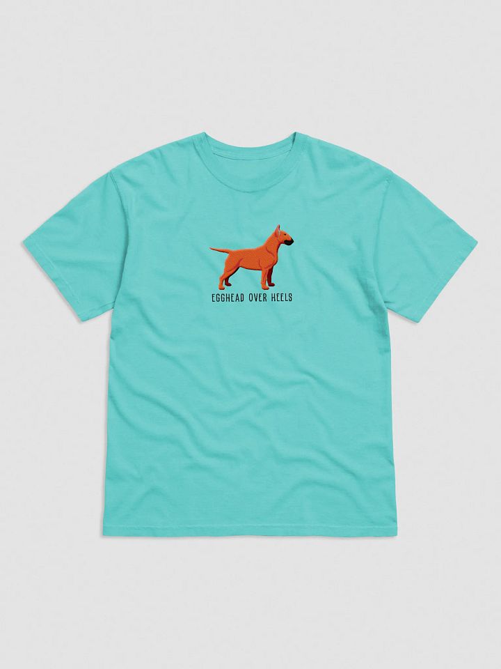 Egghead Over Heels T-Shirt(Embroidered) of an English Bull Terrier(Red) product image (17)