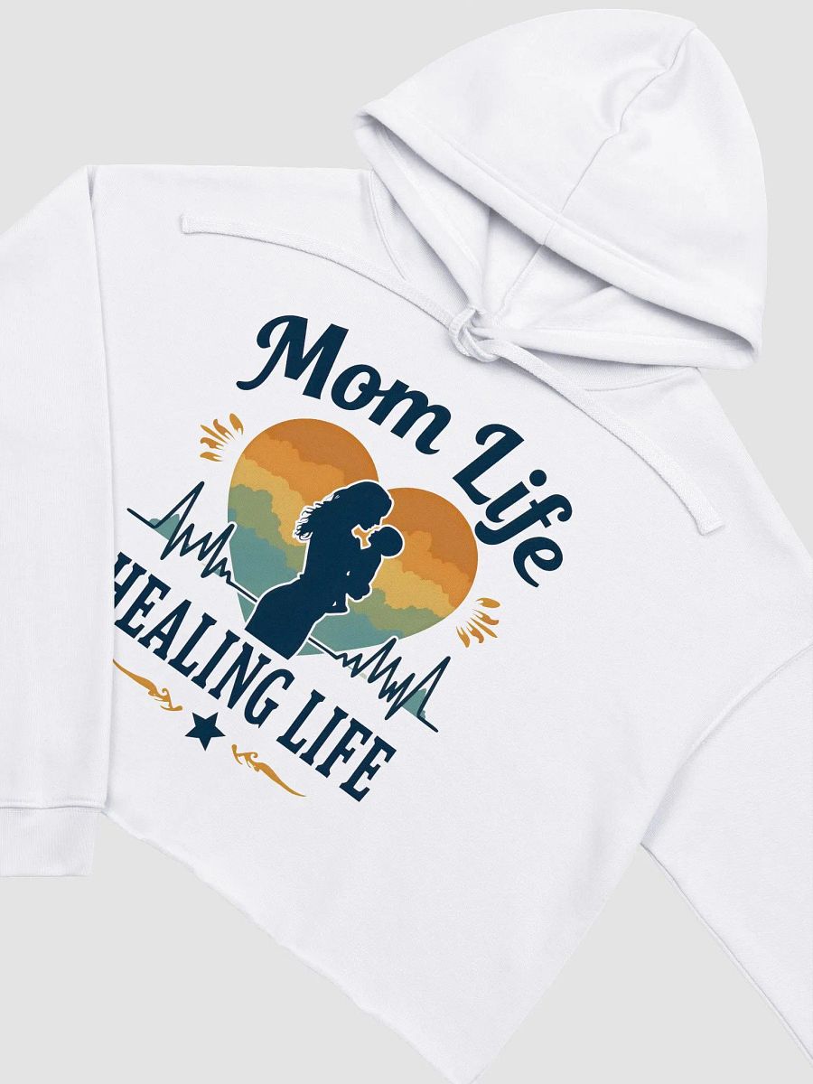 Sunset Silhouette Mom Life Crop Hoodie product image (13)