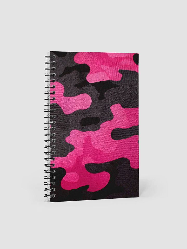 Spiral Notebook black and pink camo product image (1)