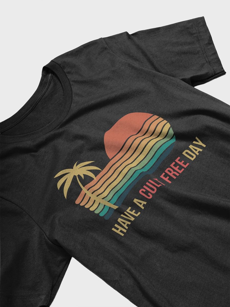 Have a Cult Free Day Retro Black T-Shirt Womens product image (3)