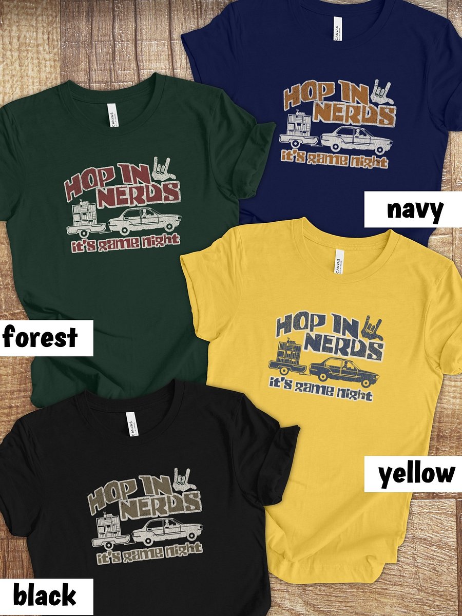 Nerdy Retro Shirt for Board Gamers, Board Game Night T-shirt in Yellow product image (6)