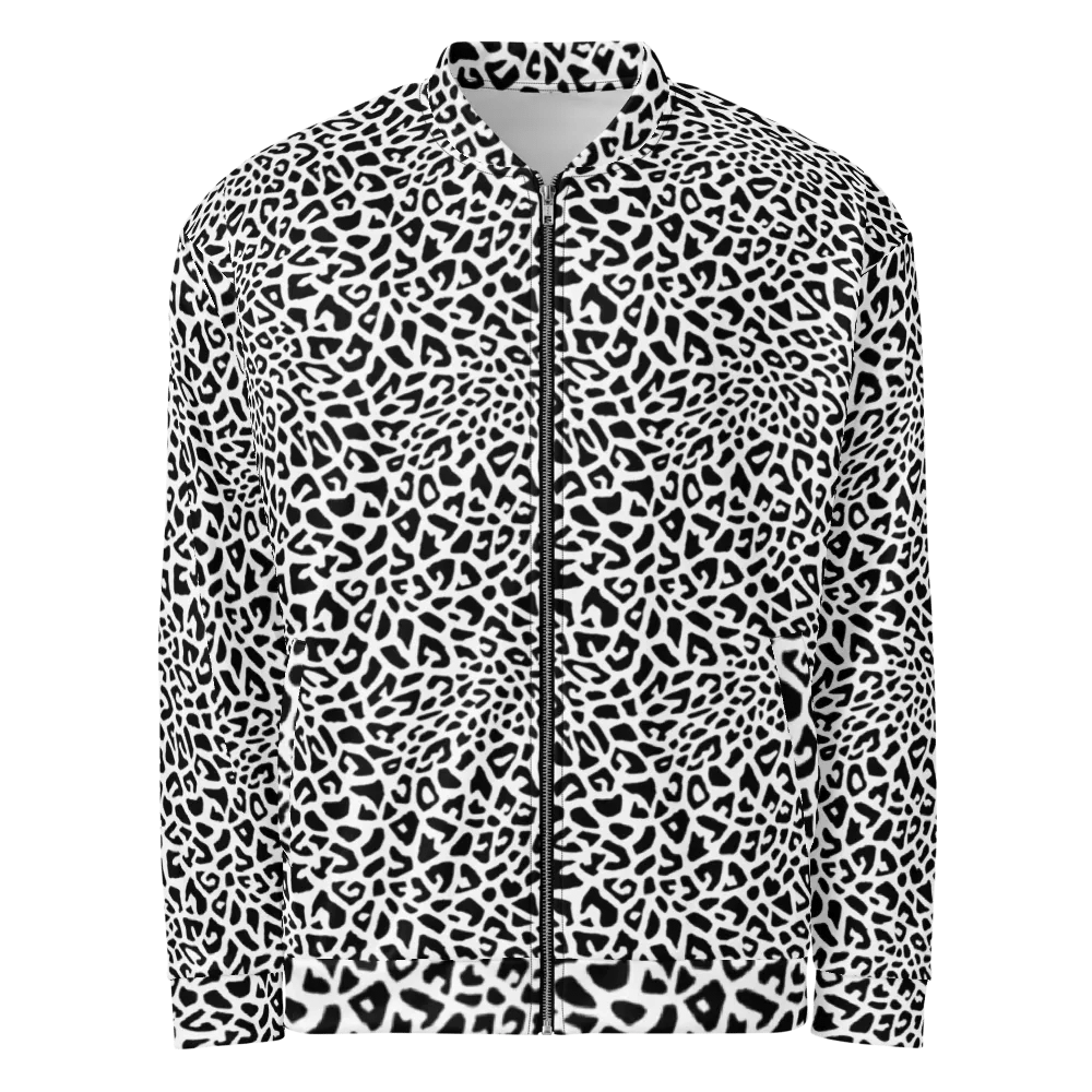 Silver Leopard Bomber Jacket product image (1)