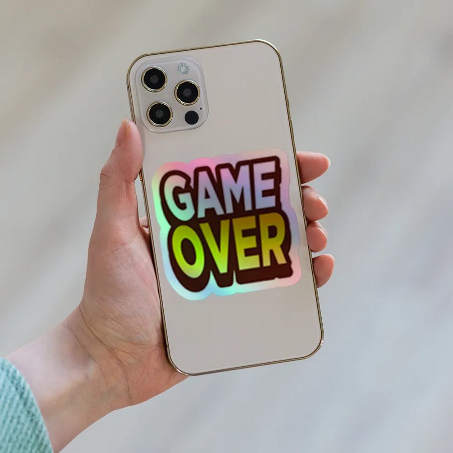 GAME OVER Holographic Sticker product image (6)