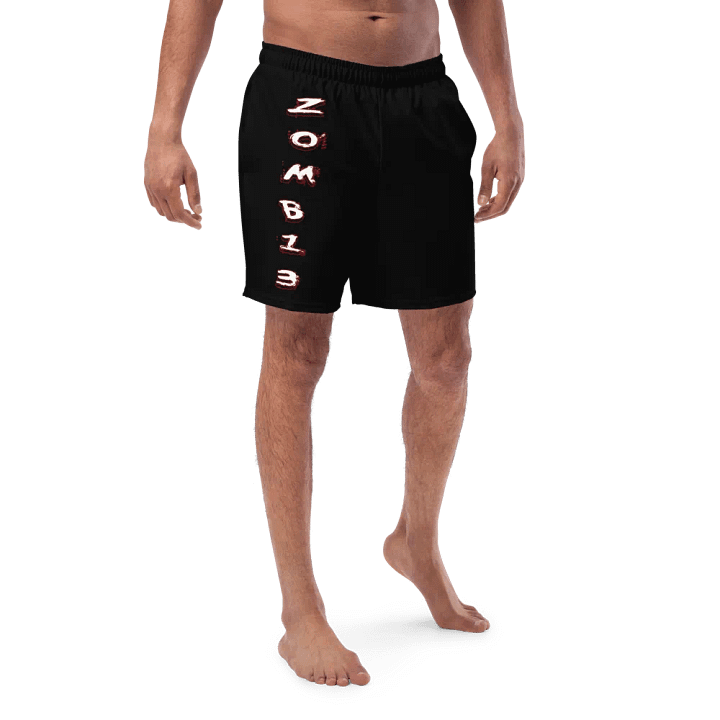 ZOMB13 Distorted All-Over Print Swim Trunks product image (1)