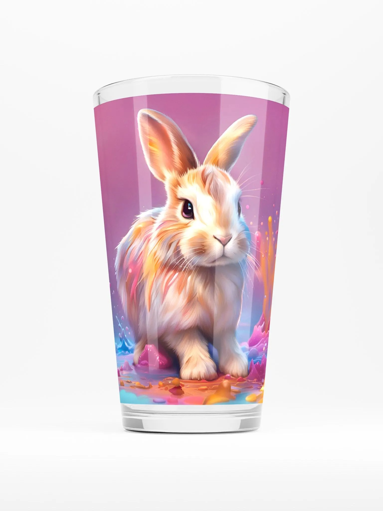 Colorful Bunny Pint Glass product image (1)