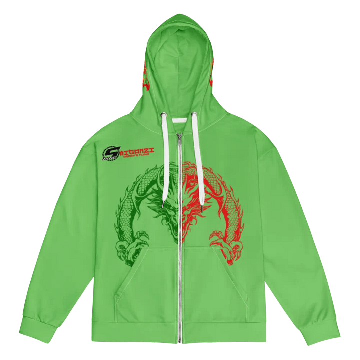 light green -Red Dragon 5 Zip Hoodie product image (1)