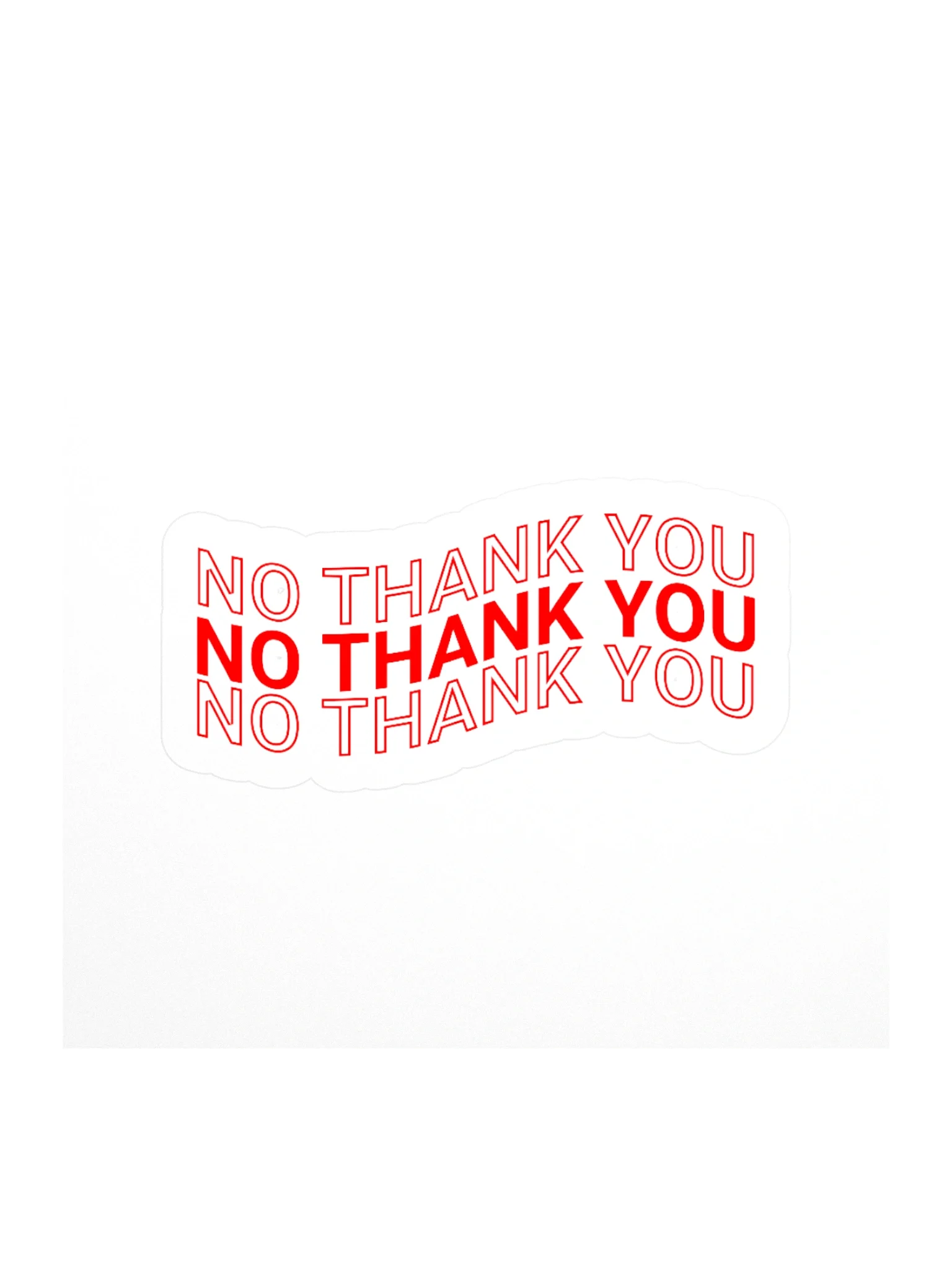 No Thank You Sticker product image (1)
