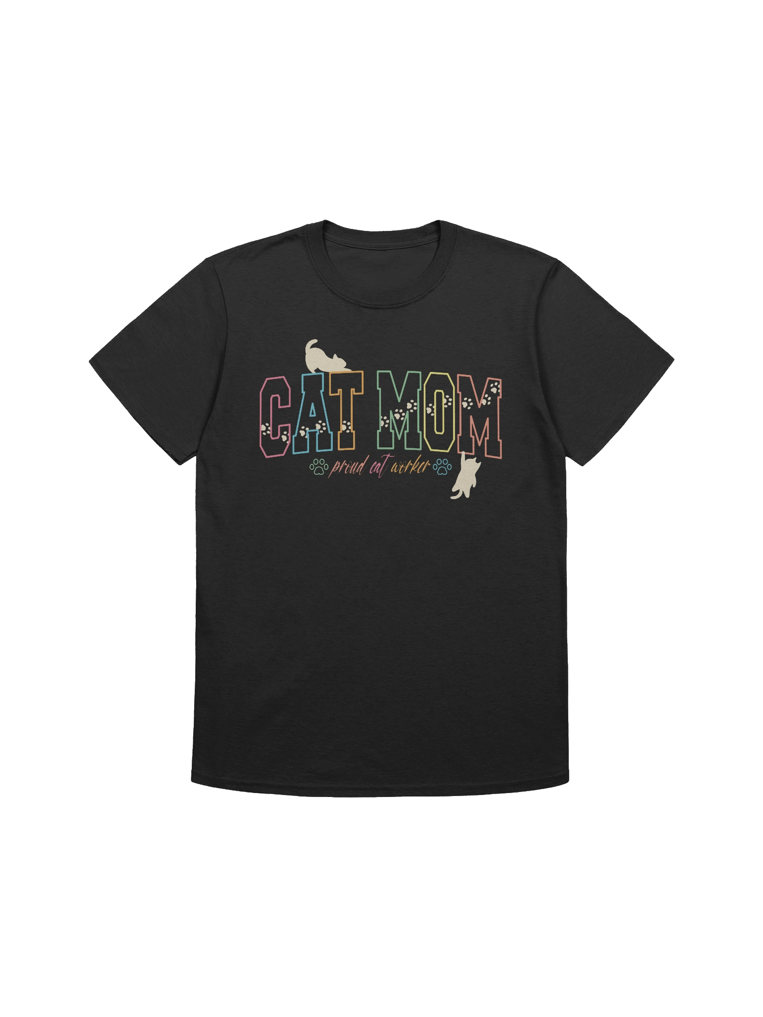Cat Mom (proud cat worker) 2 - Unisex Adult Super Soft Lightweight T-shirt product image (2)