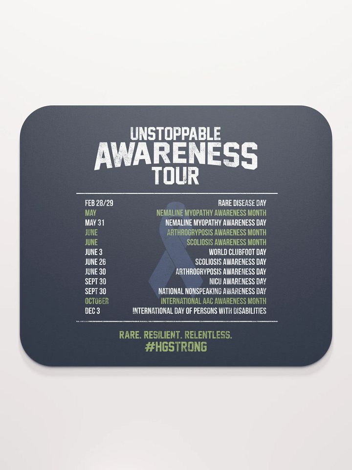 Awareness Tour Schedule Mousepad product image (2)